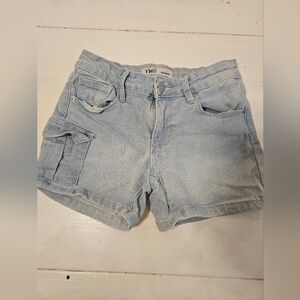 YMI Light Blue Denim Cargo Shorts for Kids